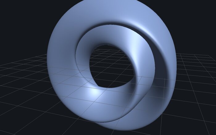 Klein bottle rendered as an immersed surface in three dimensions